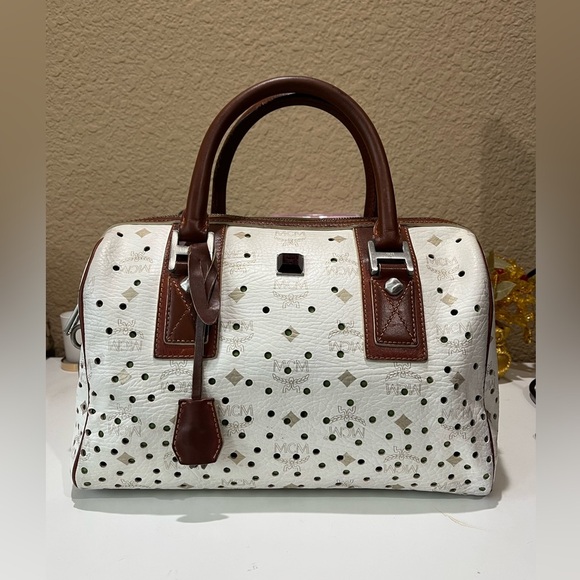 MCM Handbags - MCM PERFORATED VISETOS HANDBAG